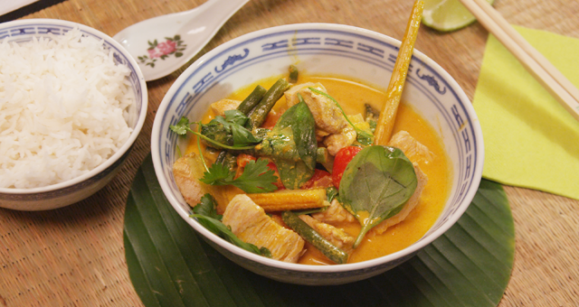 Denk vooruit dialect prieel Thaise rode curry met kip recept