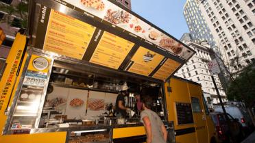 New Yorkers smullen van Belgische wafels New Yorkers smullen van Belgische wafels