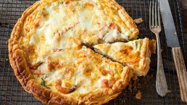 Quiche met gerookte zalm