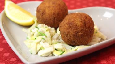 Kroketjes van ossentong met witloofsalade