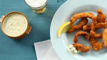 Fishsticks van pladijs met dragonmayonaise