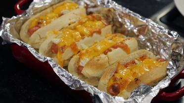 Voetbaltip: eenvoudige hotdogs