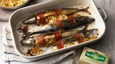 Gebakken makreel met pancetta