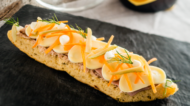 Gastronomisch broodje met Fagotin, tonijn en kalfsgebraad