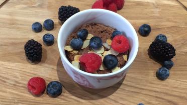 Chocolademousse met bosvruchten Chocolademousse met bosvruchten