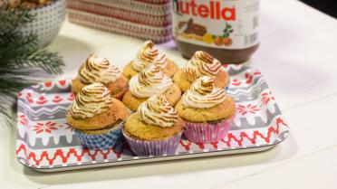 Nutella cupcakes met hazelnoot en meringue