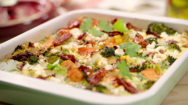 Tortilla met pastinaak, butternut en broccoli