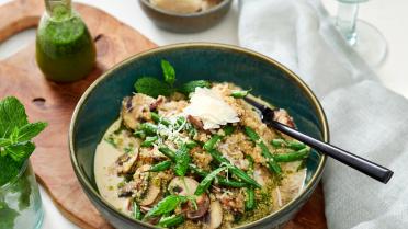 Mijn Keuken Mijn Restaurant: Risotto van quinoa met paddenstoelen en prinsessenboontjes