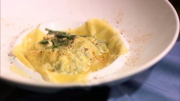 Ravioli met ricotta en spinazie