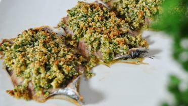 Sardines met kruiden in de oven