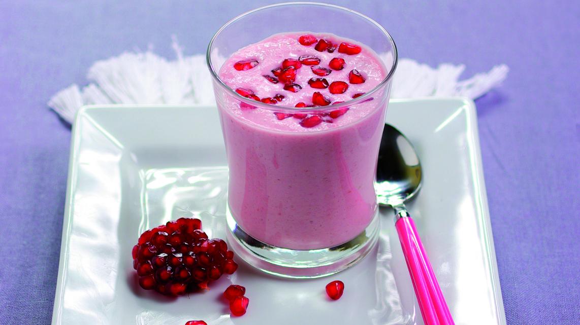 Smoothie met granaatappel en kokos recept