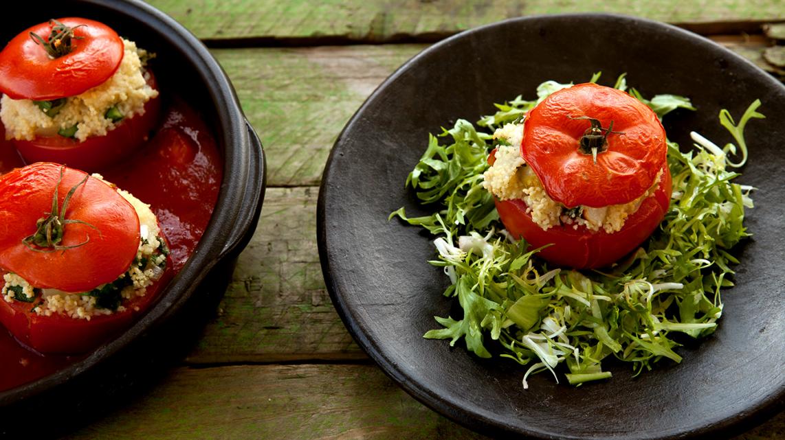 Gevulde tomaten met couscous