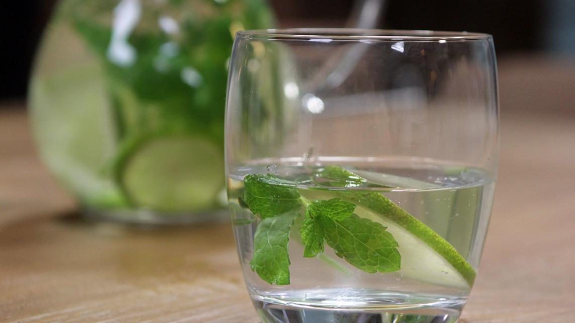 Leer Internationale Ongrijpbaar Vruchtenwater met munt en limoen uit De Keuken van Sofie recept