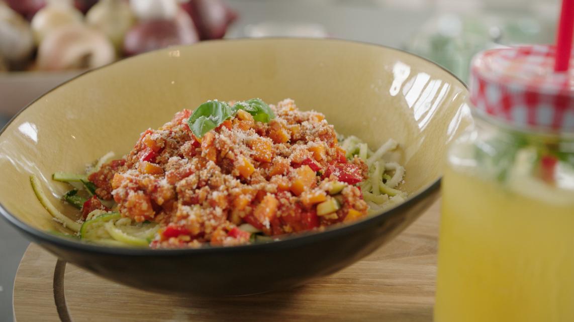 Vegetarische spaghetti bolognaise recept