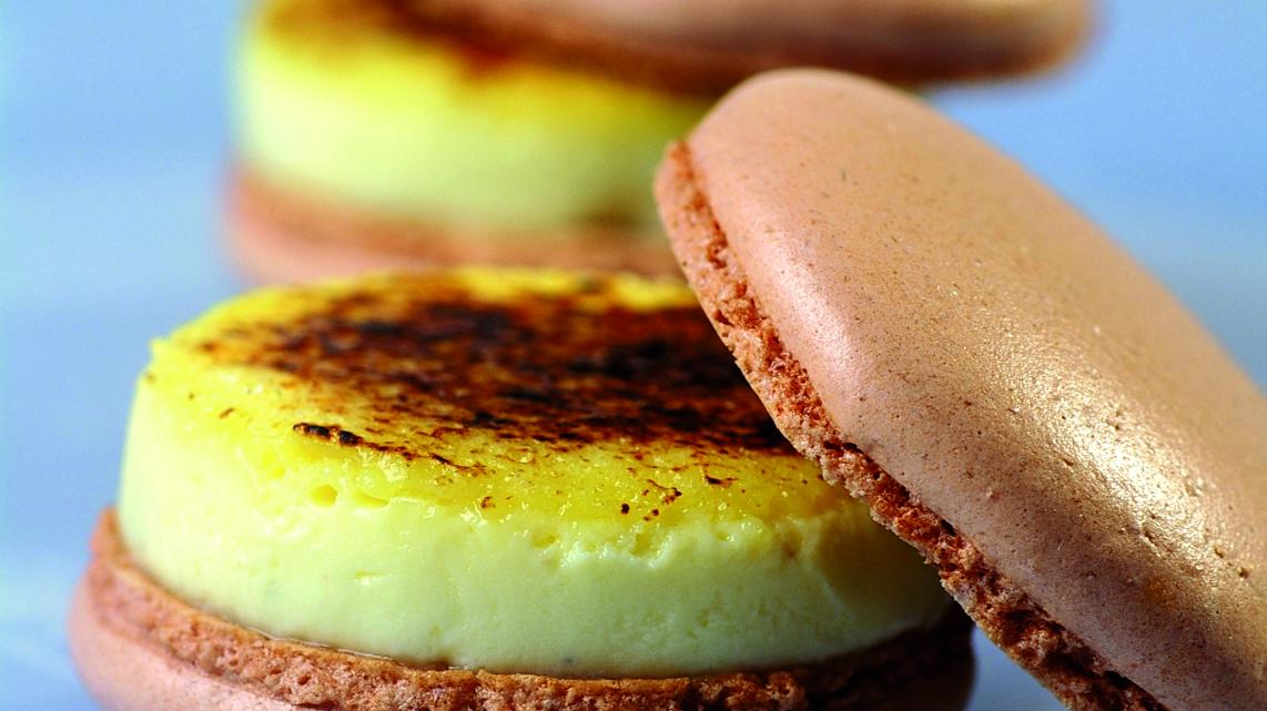 Macarons met crème brûlée