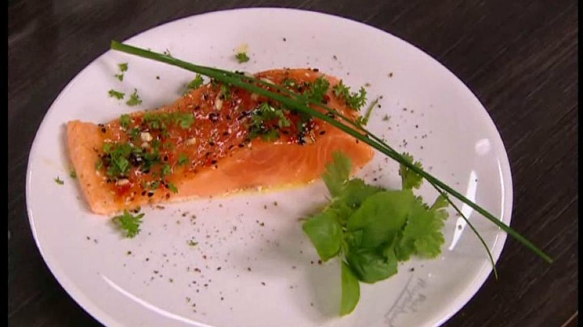 Rauwe zalm met roze pompelmoes recept