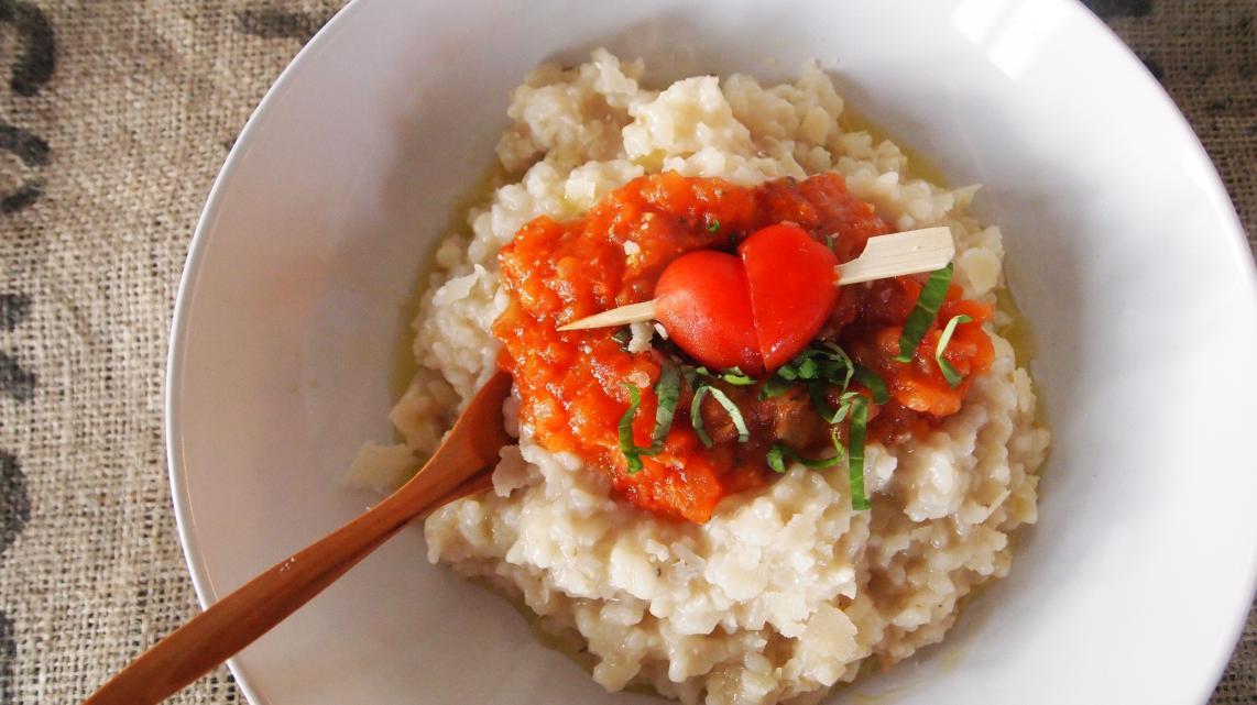 Risotto met tomatencompote