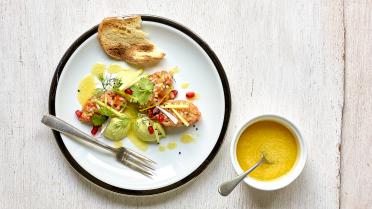 De Feestkeuken van Sofie: Tartaar van duo van zalm met avocadocrème en mierikswortelolie