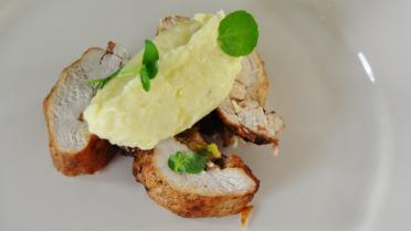 Opgevulde kipfilets met champignons en foie-gras
