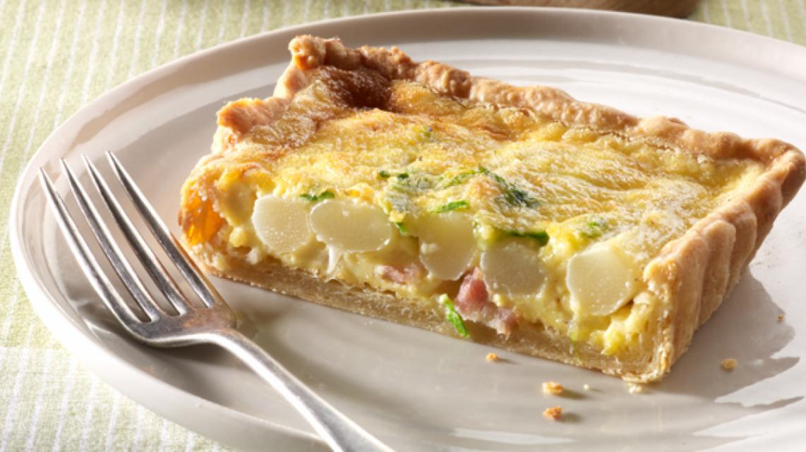 Quiche met witte asperges